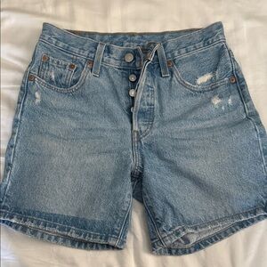 Levi's Light Blue Jean Shorts